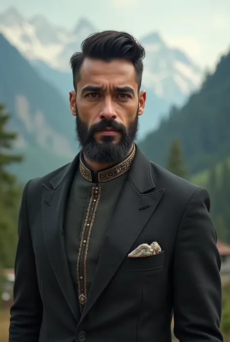 Kashmiri man with suit and beautiful face
