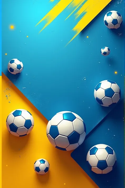 Sports backround banner with blue and yellow color and ball