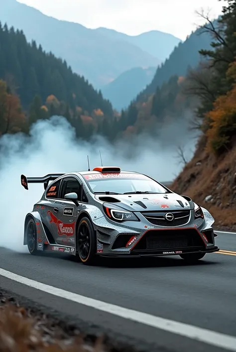 Opel Corsa C OPC modified for drifting, doing drifting maneuvers in Japanese mountains, The car must look extremely aggressive and professional., Excellent aesthetics and design.