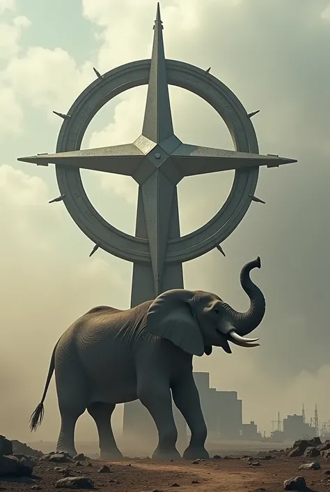 Big Compass  war against elephant 