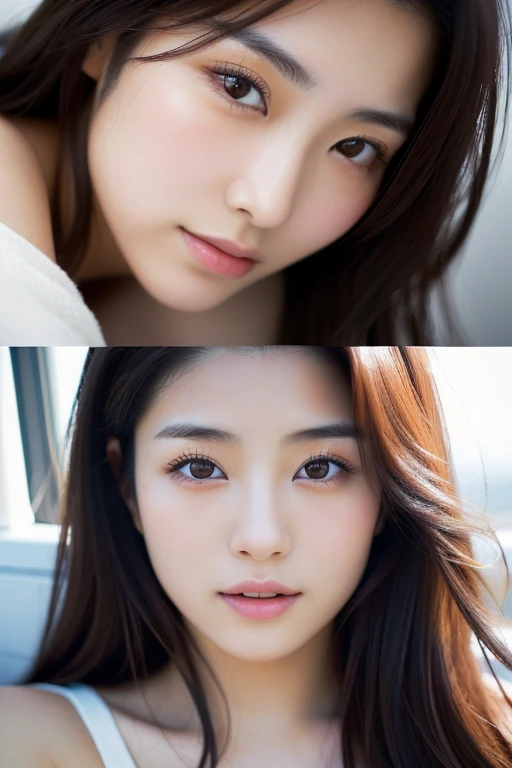 Best Quality, masterpiece, Ultra-high resolution, Photorealistic, RAW Photos, ((Beautiful Japanese Women)), Age 32, Detailed face, Beautiful Eyes, (View your viewers&#39;s eyes), Best Qualityのリアルな質感の肌, fine grain, Detailed face, Standing in a black mini sk...