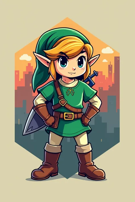 Create an image with a logo and a gamer mascot similar to Link from Zelda, for me to use as an avatar and cover for my future YouTube channel, which will be called Top Up Games.