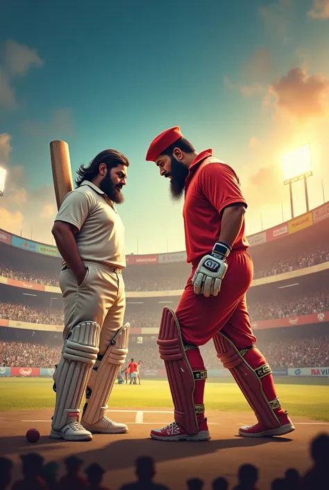 (Marwadi surma) vs (gujrati mota bhai)       Make       cricket poster