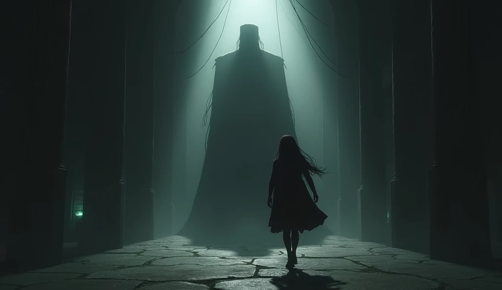 Shadowy Figure: A dark silhouette approaching Sára, conveying a sense of foreboding but also curiosity.