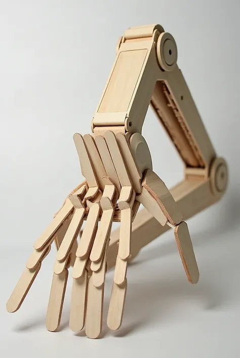 With 10 tongue depressors, each stick is 20cm long, or popsicle, design a robot arm system that can pick up objects, retractable. 
Allowed to add necessary accessories. 
Calculate the smallest and longest length of the arm.