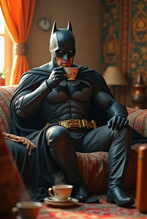 Batman in india more +999 indian more
With drinking  chai on bed with eva Elfie 