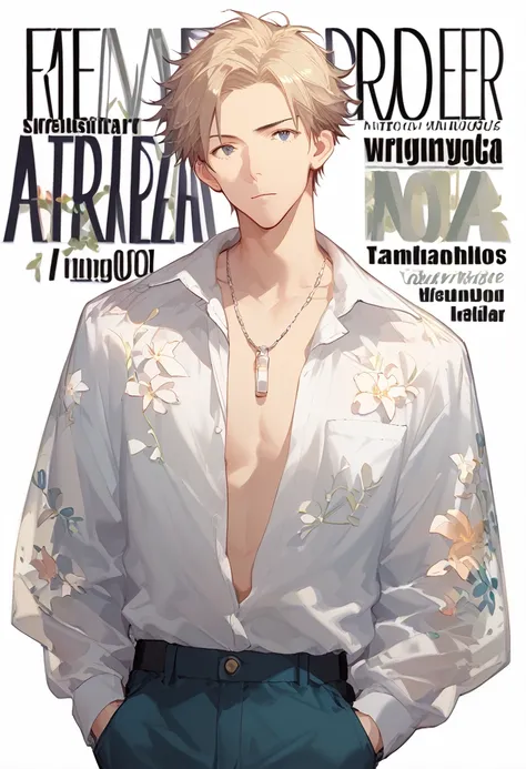 Score_9, Score_8_Excellent, Score_7_Excellent, Score_6_Excellent, sauce_anime, evaluation:General,Comic book cover、Magazine Cover、Male idols