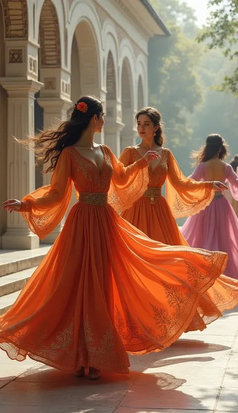 Turkish culture women dancing calmly