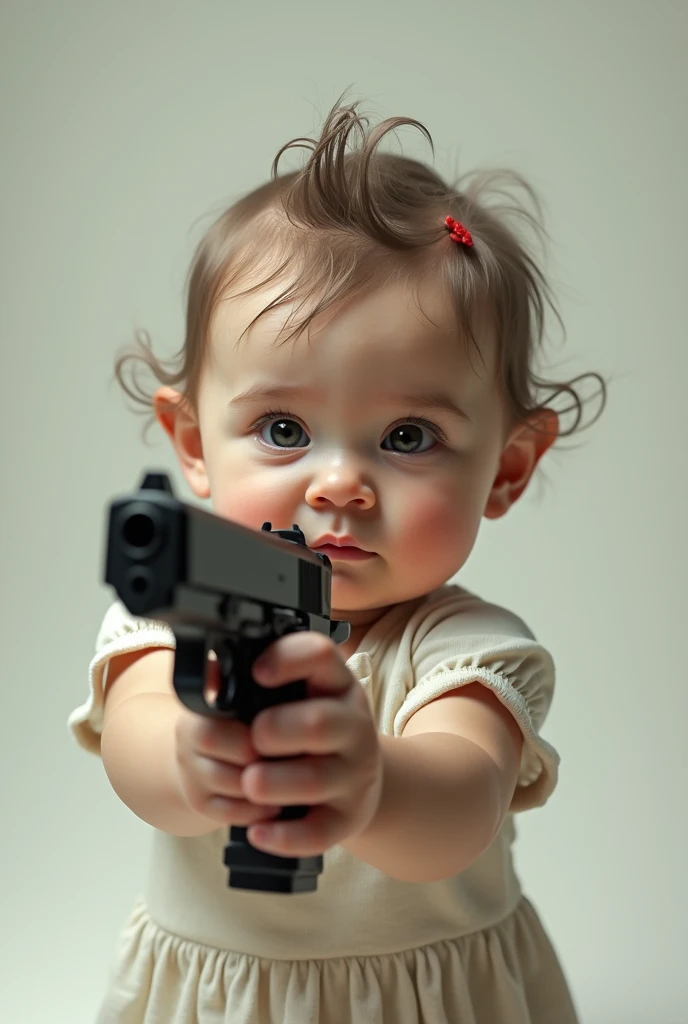 Baby girl with gun