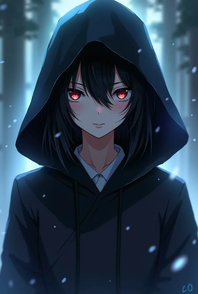 Black hair, Hood, Anime, สไตล์Anime, 