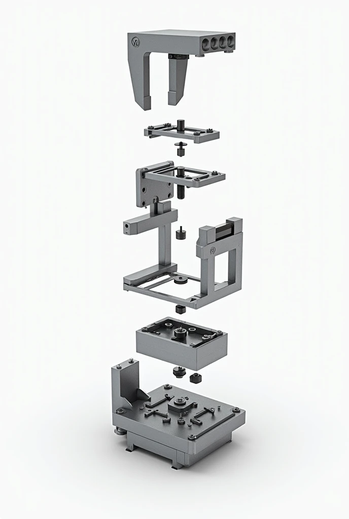 Mechanical caliper and separate the parts, more clearly