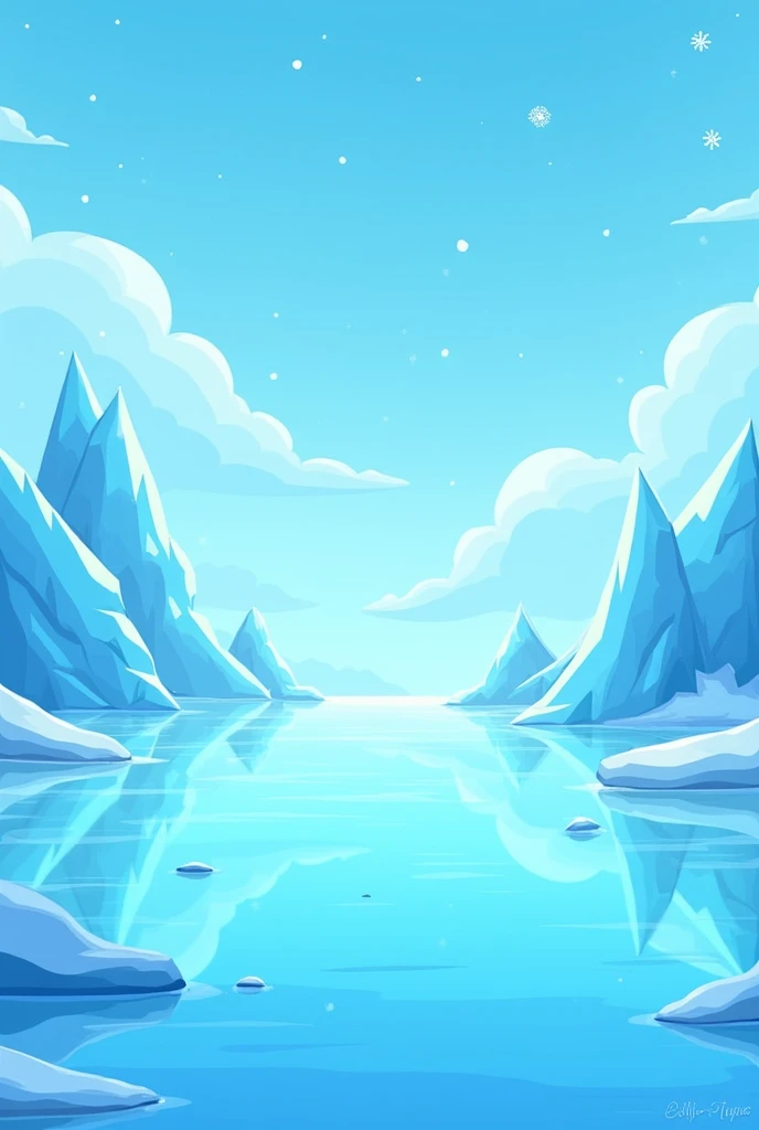 Ice background in cartoon style size 1920x1080
