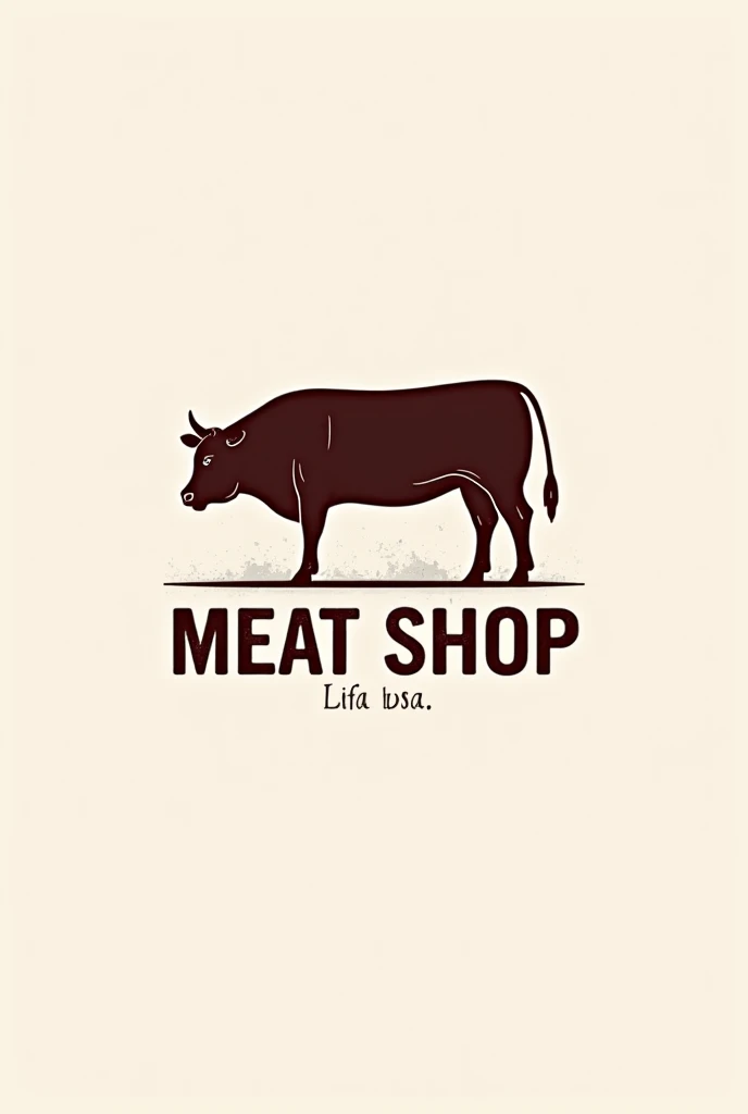 high quality, create beef logo join with name "MEAT SHOP" 
box shaped, make the name of the butcher shop as iconic as possible 

