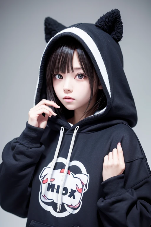 Anime Girl Wearing a Hoodie Graphic by jellybox999 · Creative Fabrica