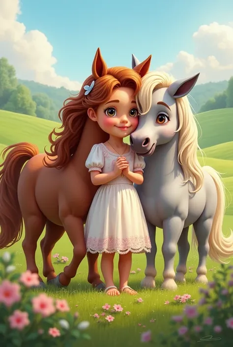 Annabelle with two pony
