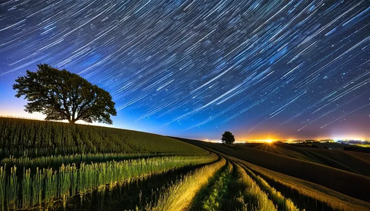 enchanting night on the moravian steppes,wrapped in the fantastic light of the stars,beautiful moravian steppes