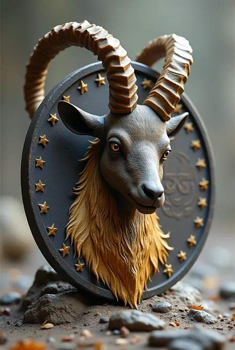 make a markhor crypto with markhor horns and the lower part of the head imprinted on it in golden colour make it unique  