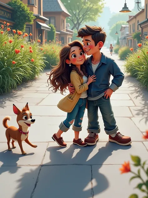 disney pixar style couple, High quality, best quality