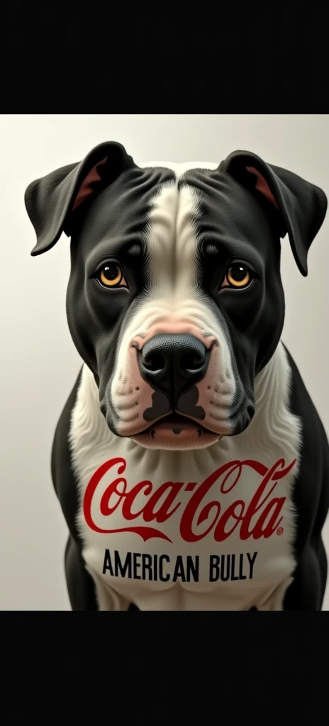 A Coca Cola can inside the can with an American Bully drawn on the label and underneath it written in large letters