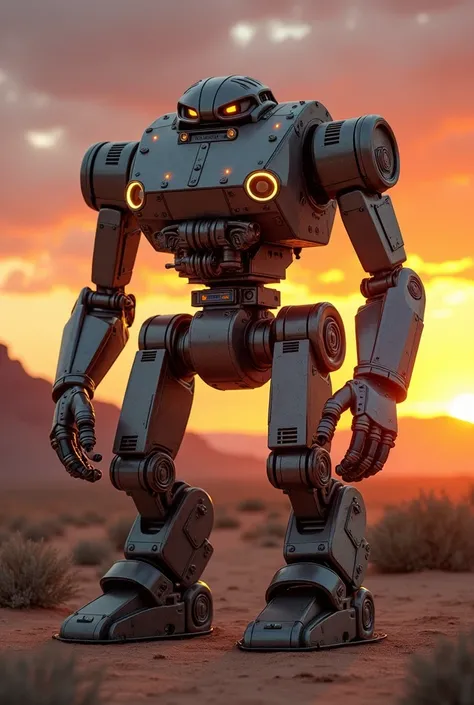 Ford Truck Robot、Has arms and legs,Classic,High resolution,Turn on the lights,  SF,Sunset at the Conversion Pass