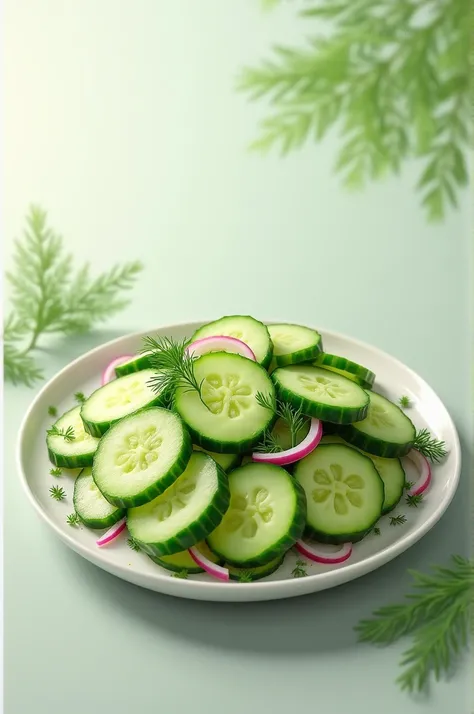 Realistic cucumber salad