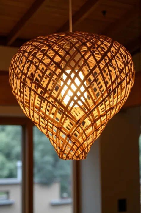 Create bamboo chandelier