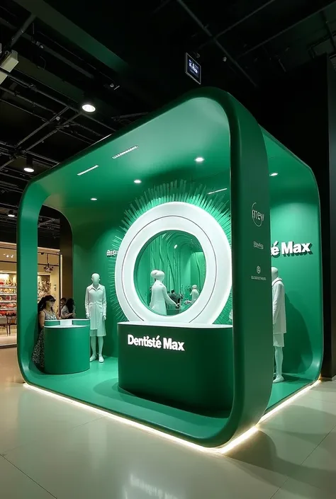 Booth exhibition at Siam Paragon about "Max fluoride toothpaste" Product name "Dentistè Max" ภายใต้ big idea "axed your ex, be your best" It must be beautiful and attractive, targeting Gen Z very well, and still maintain a premium look. Use dark green. (70...