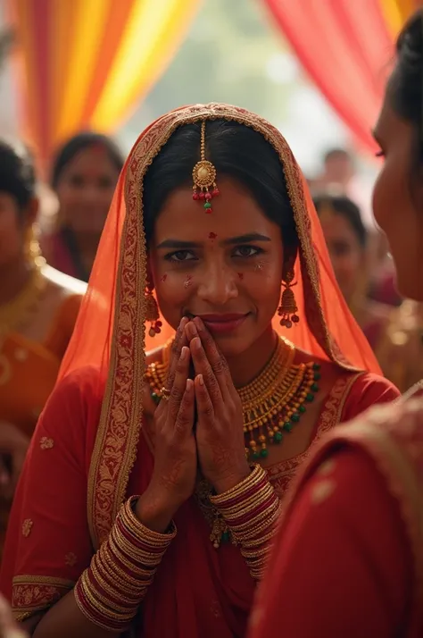 Bride sister crying in bride wedding in india