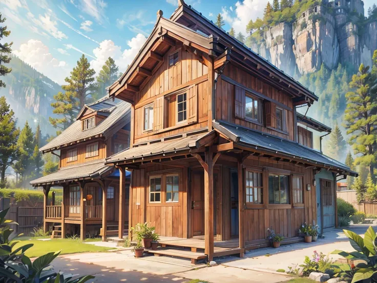 wooden house