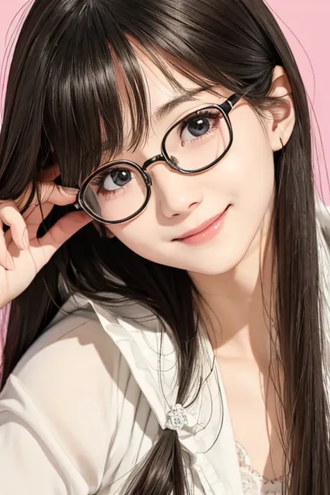 best quality、masterpiece、high sensitivity、high resolution、detailed description、delicate facial depiction、slender women、glasses、s...