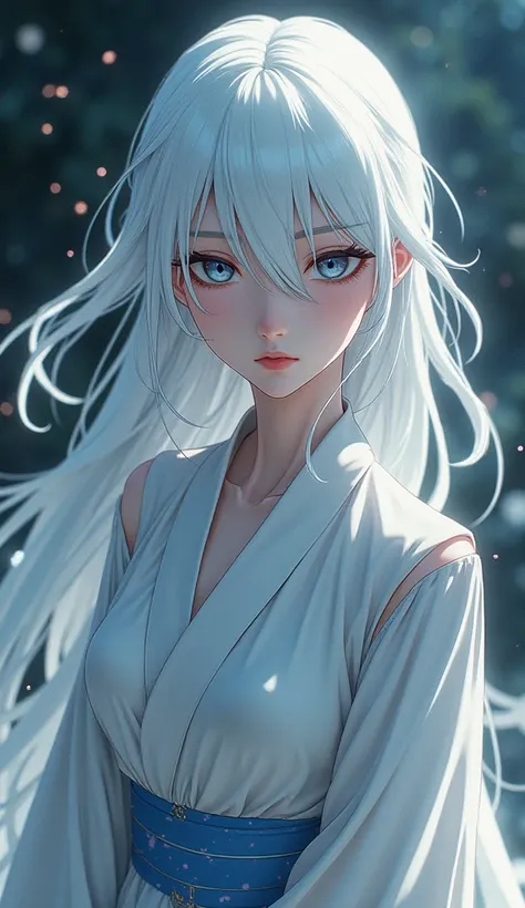 White-haired witch, Japanese anime, best quality, masterpiece, ultra detailed, ultra highres ,exquisite