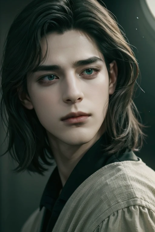 ((1 men)) handsome detailed eyes, beautiful detailed lips, extremely detailed face, long eyelashes, pale skin, wavy black hair, ...