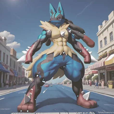 (masterpiece. official art. 8k. best quality. detailed full body. full body.)

(situation 1 : dominating mega_lucario. mega_luca...