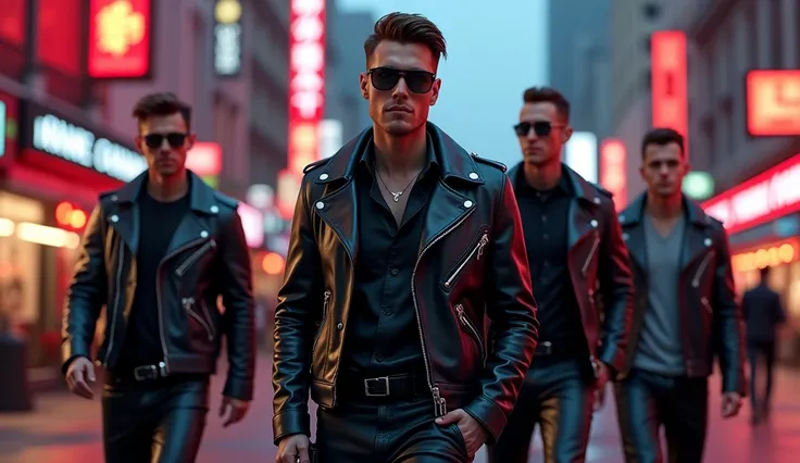 Guys in Leather Fashion in the City 