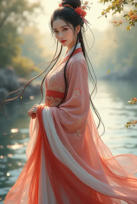 A lady in Hanfu, full body