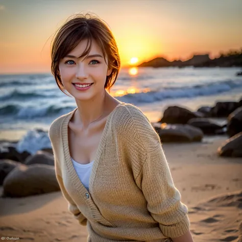 (Realistic, 超Realistic:1.4), 16K HDR, High resolution,((Whiskey Glass)),((Whiskey Bottle)),((Whiskey Glass)),Happy Smile、Short Hair,The best smile、Japanese Actress,so beautiful(It looks like the real thing),Evening Dresses,Cocktail Dresses、Whiskey Bottle、T...