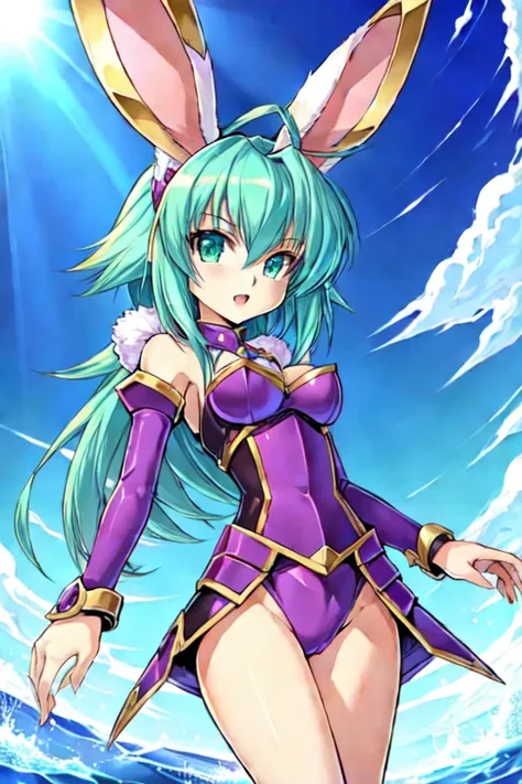 Female sara rabbit yu gi oh card art style 