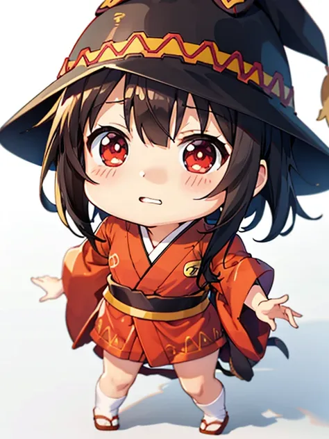 yukata, Megumin, (Chibi:1.5), whole body, (masterpiece), Best Quality