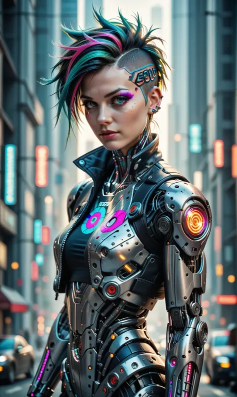 (masterpiece:1.2),(Highest quality),(Super detailed),(Ultra-high resolution),(Best illustrations),8k,wallpaper,Beautiful female cyborg,whole body,psychedelic,Vector art,Layered textures,progressive,pop,sf,cyber punk,Super sexy:2.0