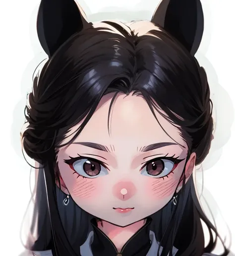 double buns hair style, cat ears, classic chinese hair, (masterpiece:1.2),(best quality:1.2), looking at viewer, curious face, g...