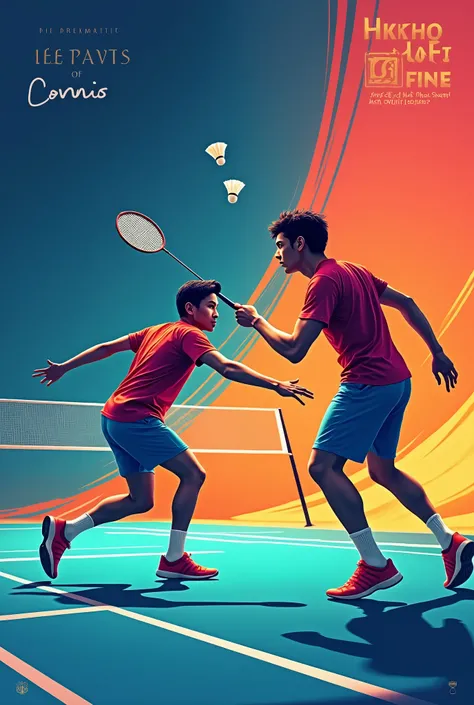 Affiche de badminton