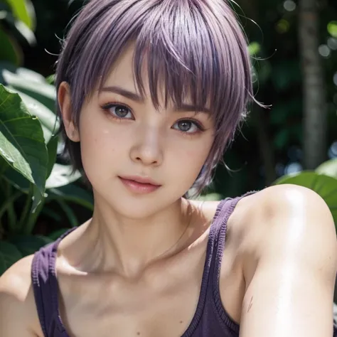 Ayane, pixie haircut, 