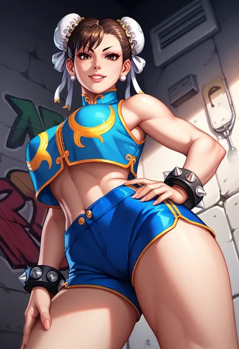 scoring_9, scoring_8_above, scoring_7_above, scoring_6_above, source_cartoon, break masterpiece. chun li , brown eyes, double bu...