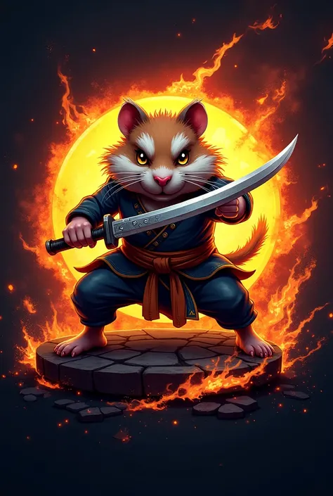 high quality)) ((binance logo)) and ((hamster kombat logo)) 