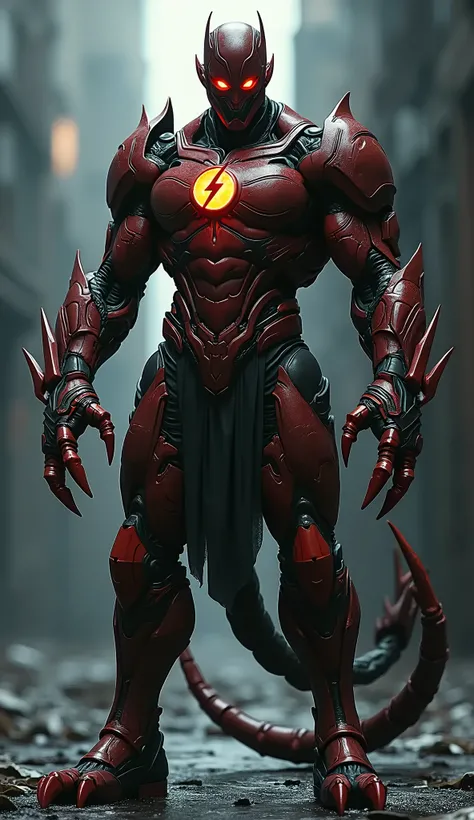 combine marvel super hero flash with Scorpion skin, scary and epic looking, high resolution