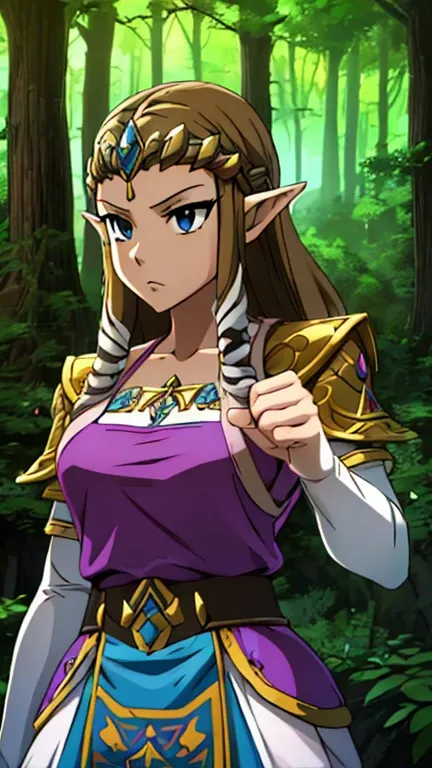 (Teens:1girl: princess zelda, twpr), (extremely detailed CG unit 8k wallpaper),(master part), (best quality), (ultra detail), (best illustration),(forest), cowboy shot, (Sharp eyeliner, ombre, detailed eyes:1), break wasteland, outdoor, ,break , (fairy_tai...