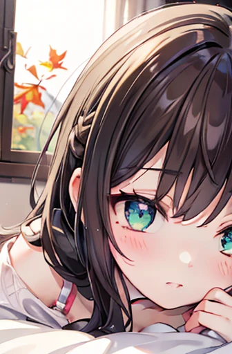 ((masterpiece, best quality, highres, UHD, perfect pixel, depth of field, 4k, RTX, HDR))), 1girl, single, solo, beautiful anime girl, beautiful artstyle, anime character, 2, ((long hair, bangs, dark brown hair, curly hair:1.4, hair pin)), ((detailed face, ...