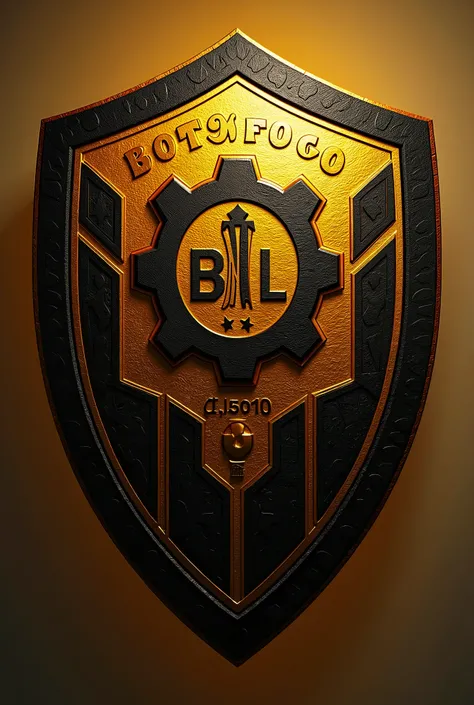 Generates shields for a football team called "Botafogo", with golden colors, black and orange