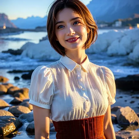 (Realistic, 超Realistic:1.4), 16K HDR, High resolution,((Whiskey Glass)),((Whiskey Bottle)),((Whiskey Glass)),Happy Smile、Short Hair,The best smile、Japanese Actress,so beautiful(It looks like the real thing),Evening Dresses,Cocktail Dresses、Whiskey Bottle、T...