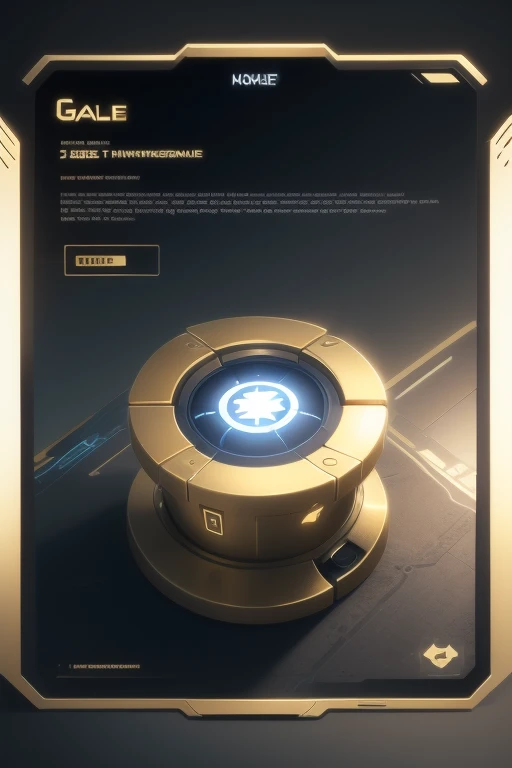 A game-style interface with a more high-gloss and technological feel, gold and white UI and interactive button arrangement